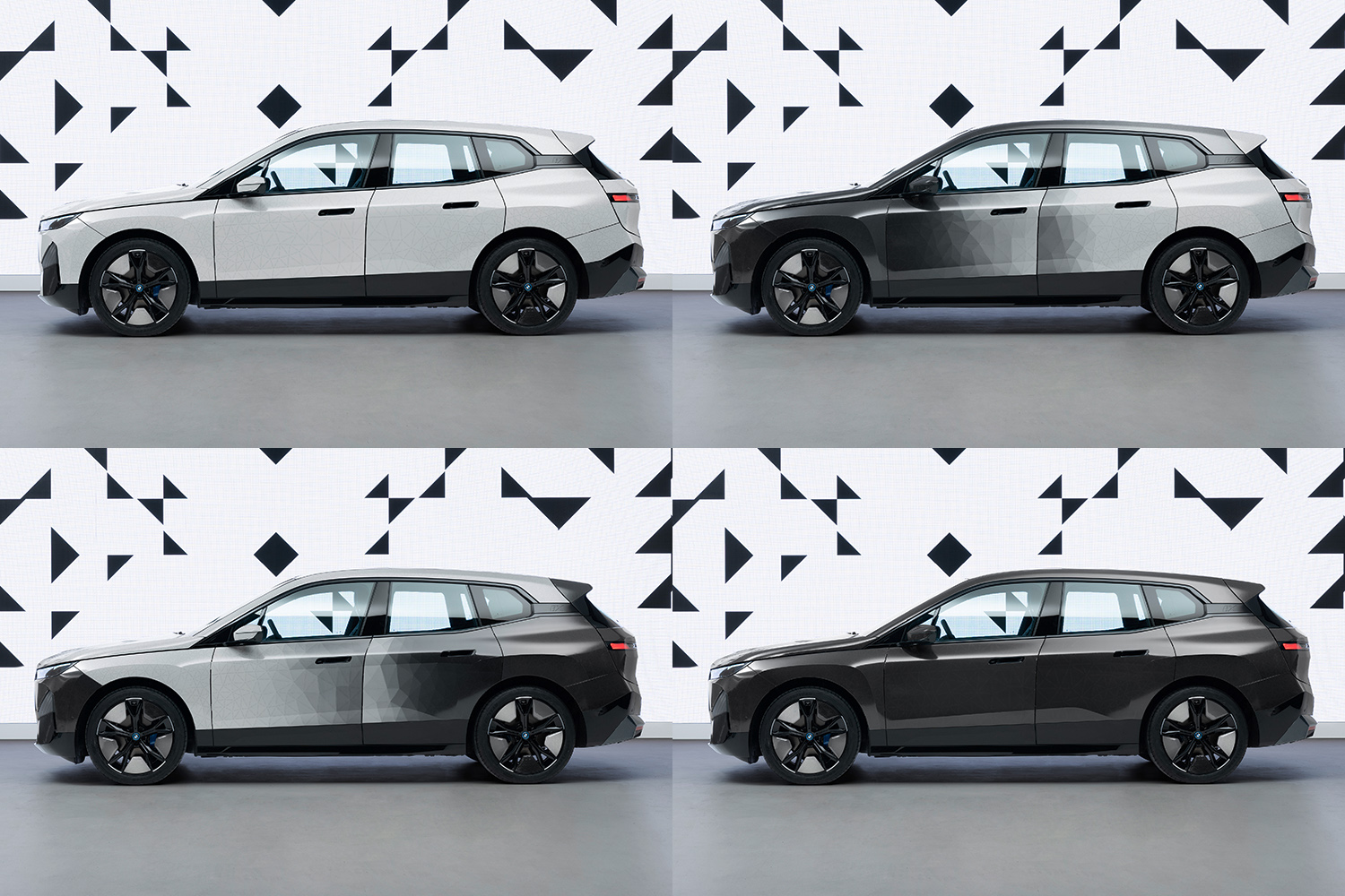 BMW iX Flowのボディ色変化のイメージ